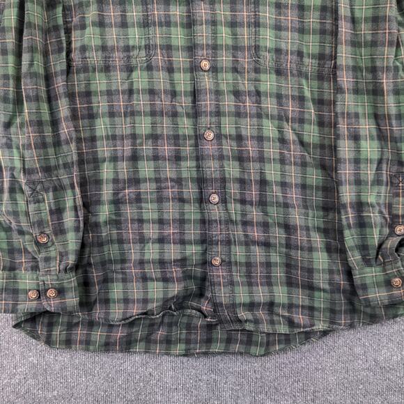 Duluth Trading Co Button Down Green Plaid Long Sleeve Shirt Size 2XL - Picture 7 of 10